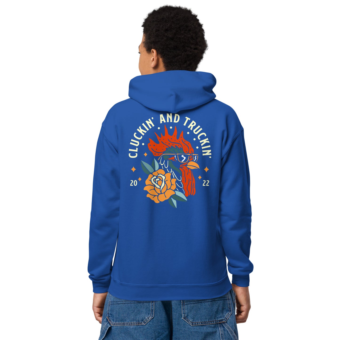 Youth Cluckin' and Truckin' hoodie