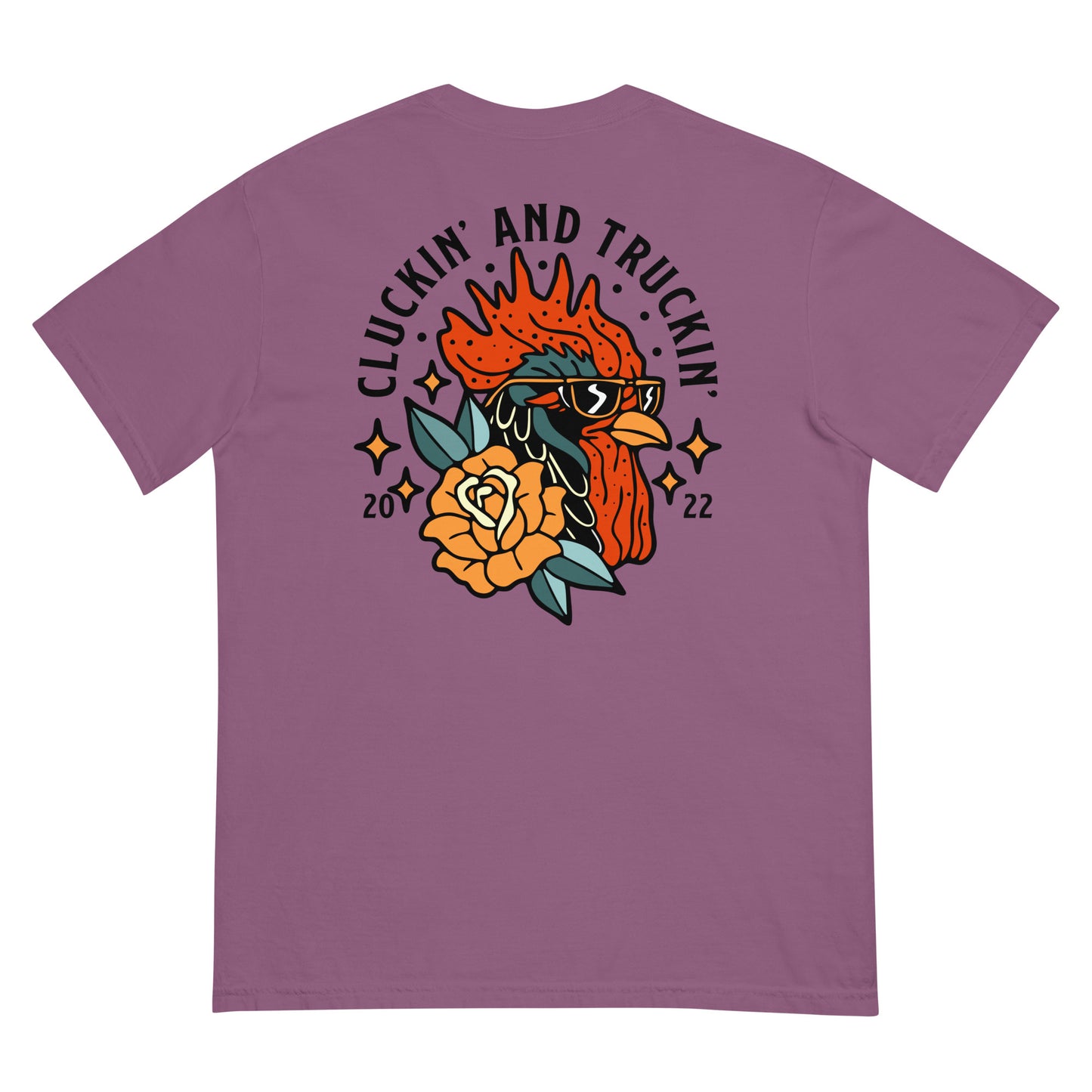 "Cluckin' and Truckin'" comfort colors shirt